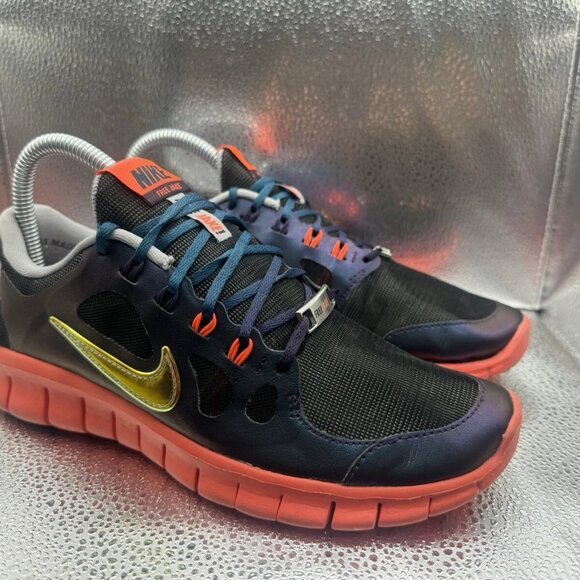 NIKE FREE 5.0 DB (GS) JAKE WOLF GREY-CRIMSON SZ 5.5Y-WOMENS SZ 7 - Picture 3 of 11